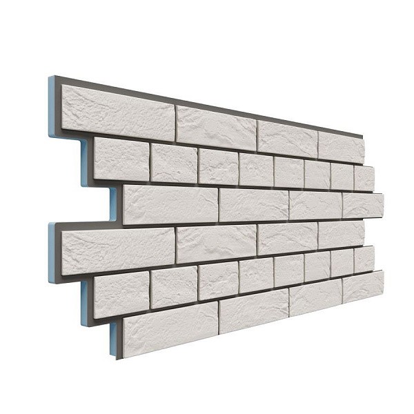 Фасадная термопанель Доломит Венецианский кирпич 20 мм Белый купить в Камышине