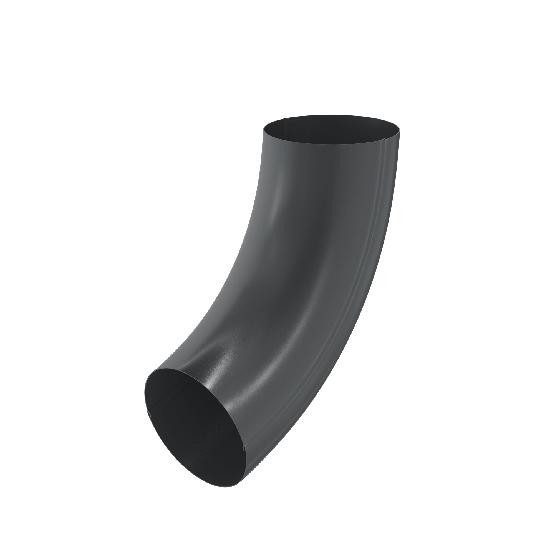 Водосток Aquasistem, система 125x90 - Колено трубы RAL 7024 Тёмно-серый купить в Камышине