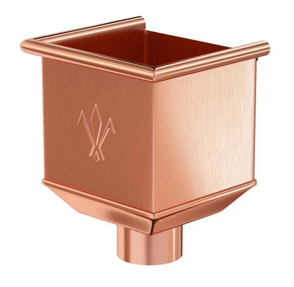 Водосток Aquasistem, система 125x90 - Водосборная воронка медная купить в Камышине