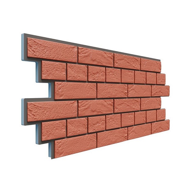 Фасадная термопанель Доломит Венецианский кирпич 20 мм Красный купить в Камышине