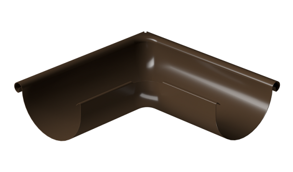 Угол внешний 90° D125 Döcke STAL PREMIUM Каштан, (RAL 8017) купить в Камышине