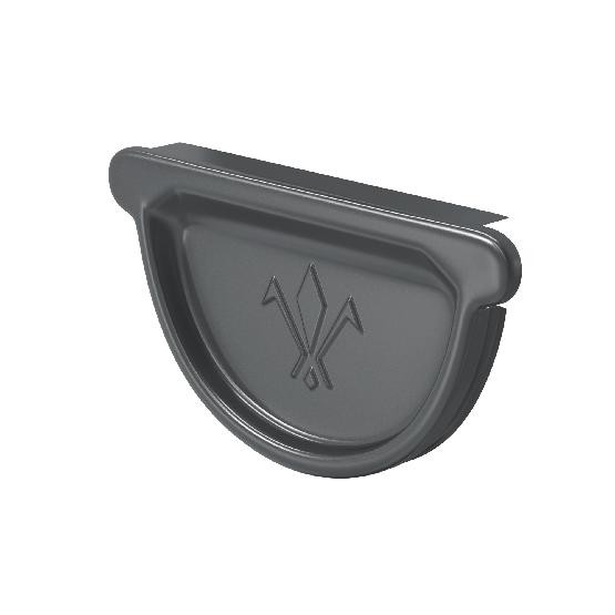 Водосток Aquasistem, система 125x90 -  Заглушка универсальная с резиновым уплотнителем RAL 7024 Тёмно-серый купить в Камышине