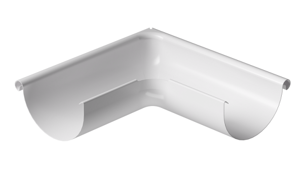 Угол внешний 90° D125 Döcke STAL PREMIUM Пломбир, (RAL 9010) купить в Камышине