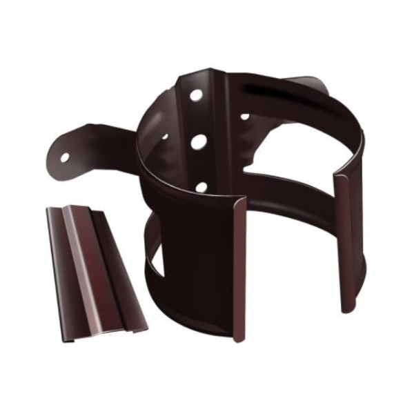 Водосток Grand Line 125x90 – Хомут трубы (на дерево) RAL 8017 купить в Камышине