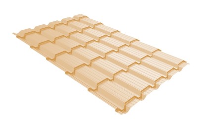 Металлочерепица GL квадро профи 0,45 PE RAL 1014 слоновая кость