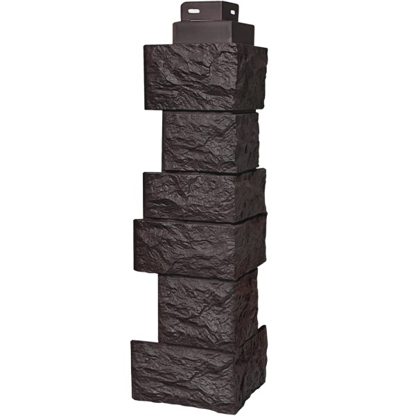 Угол наружный FineBer “Дикий камень” Коричневый купить в Камышине