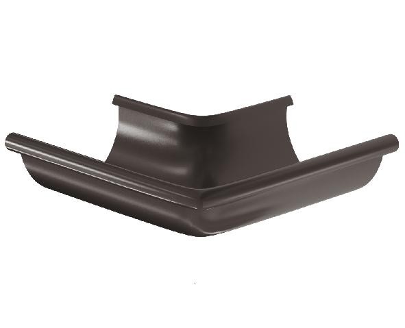 Водосток Aquasistem, система 125x90 - Угол желоба, наружный 90° RR 32 Тёмно-Коричневый купить в Камышине