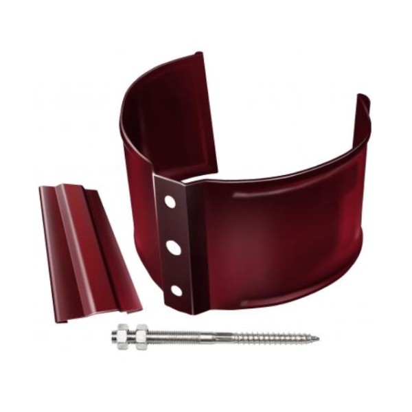 Водосток Grand Line 125x90 – Кронштейн трубы на камень RAL 3005 купить в Камышине