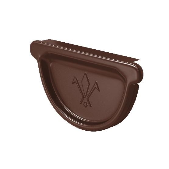 Водосток Aquasistem, система 150/100 - Заглушка универсальная с резиновым уплотнителем RAL 8017 Коричневый купить в Камышине