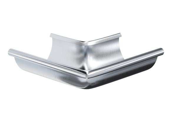 Водосток Aquasistem, Система 125x90 - Угол желоба наружный оцинковка 90° купить в Камышине