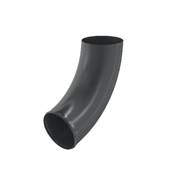 Водосток Aquasistem, система 125x90 - Отвод трубы RAL 7024 Тёмно-серый купить в Камышине