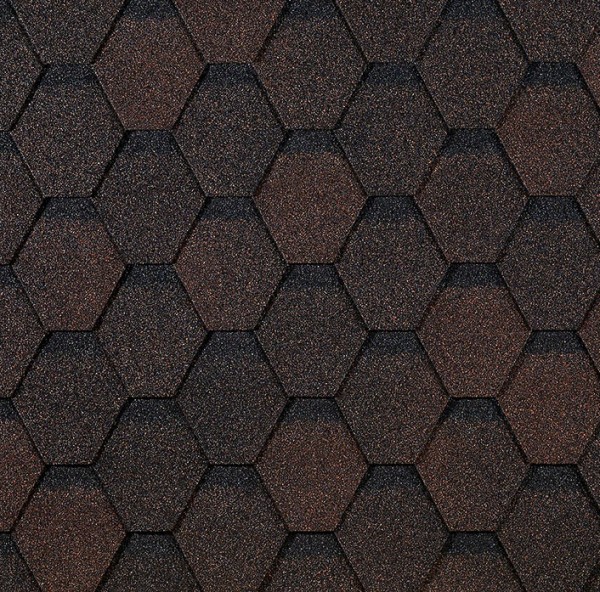 Гибкая черепица EURASIA Docke, Коллекция ШЕСТИГРАННИК Коричневый купить в Камышине