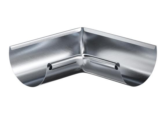 Водосток Aquasistem, Система 125x90 - Угол желоба внутренний оцинковка 90° купить в Камышине