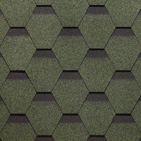 Гибкая черепица Docke, коллекция Сота – Зеленый купить в Камышине