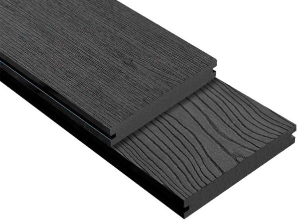 Террасная доска ДПК Outdoor 3D полнотелая STORM/OCEAN BLACK черная купить в Камышине