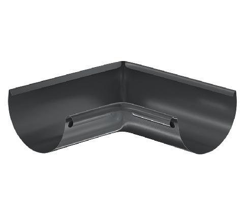 Водосток Aquasistem, система 125x90 - Угол желоба, внутренний 90° RAL 7024 Тёмно-серый купить в Камышине