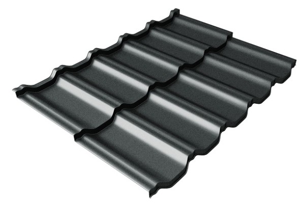 Металлочерепица модульная Квинта Uno Grand Line c 3D резом 0,5 Atlas RAL 7016 антрацитово-серый купить в Камышине