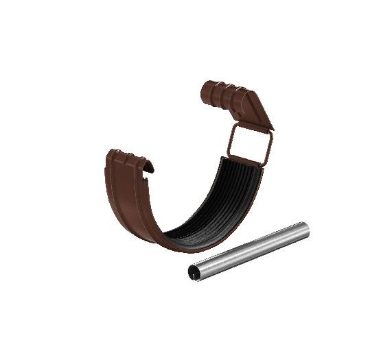 Водосток Aquasistem, система 150/100 - Соединитель желоба с резиновым уплотнителем RAL 8017 Коричневый купить в Камышине