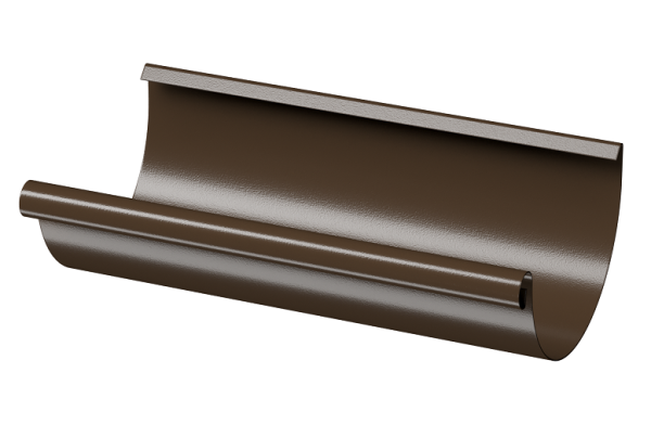 Желоб полукруглый D125 3 м Döcke STAL PREMIUM Каштан, (RAL 8017) купить в Камышине