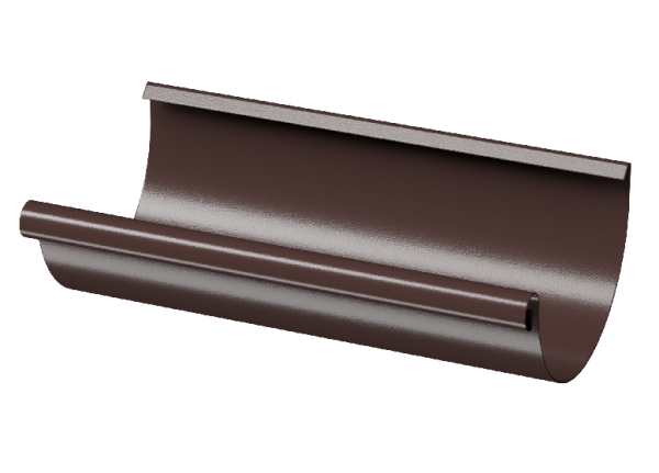 Желоб полукруглый D125 3 м Döcke STAL PREMIUM Шоколад, (RAL 8019) купить в Камышине