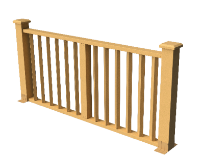 Ограждения декоративное ДПК GRINDERDECO Бруклин песчаник.