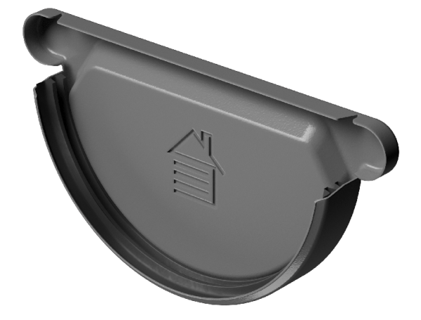 Заглушка желоба D125 Döcke STAL PREMIUM Графит, (RAL 7024) купить в Камышине