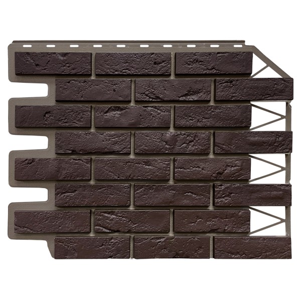 Фасадная панель FineBer, Кирпич Баварский, Темно коричневый купить в Камышине