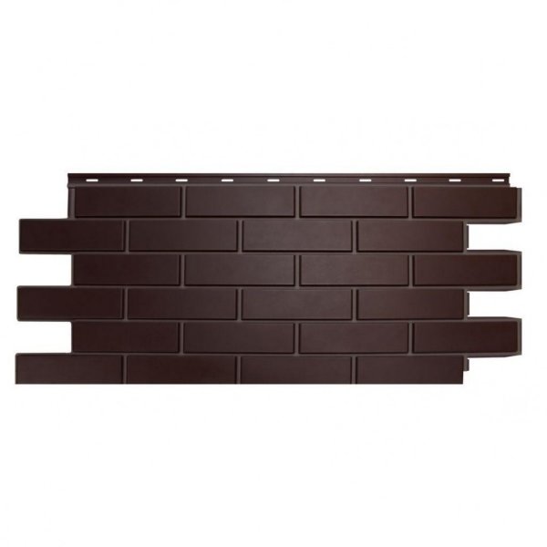 Фасадная панель Nordside, Гладкий Кирпич, Темно-коричневый купить в Камышине