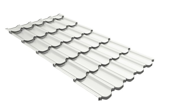 Металлочерепица квинта плюс с 3D резом 0,45 PE RAL 9003 сигнальный белый купить в Камышине