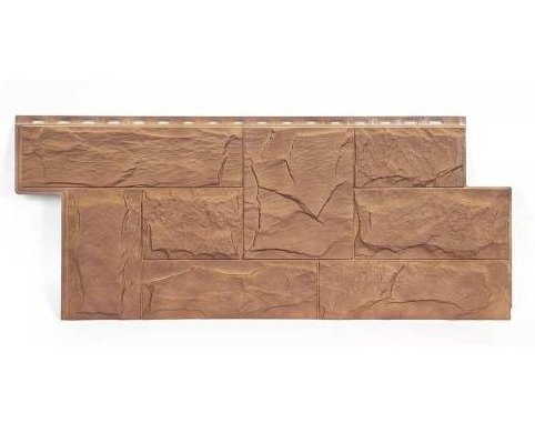 Фасадная панель T-Сайдинг-Гранит Леон ЭКО-2 Орех купить в Камышине