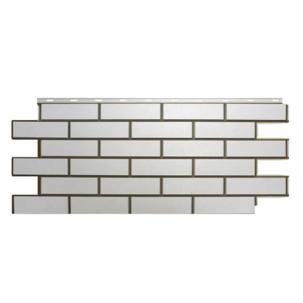 Фасадная панель Nordside, Гладкий Кирпич, Белый купить в Камышине