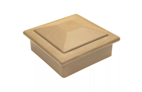 Крышка верхняя фигурная ПВХ для столба Deckart 100х100 Орех купить в Камышине