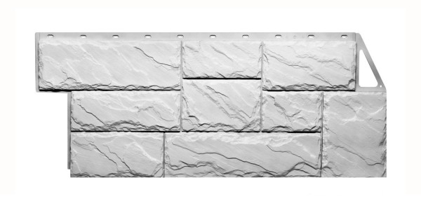 Фасайдинг Серия «Камень крупный»   Мелованный белый купить в Камышине