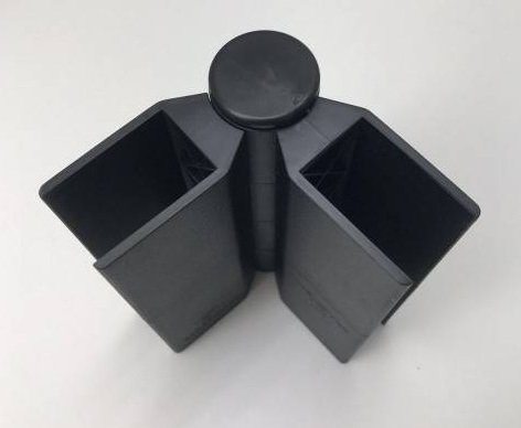 Угловой элемент поворотный, пластиковый от 60° до 300° для доски 150х25 мм из ДПК чёрный Holzhof купить в Камышине