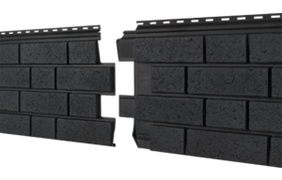 Фасадная панель Ю-пласт Стоун Хаус S-Lock Клинкер Нордик Графитовый купить в Камышине