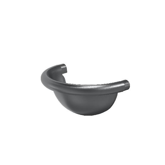 Водосток Aquasistem, Система 125/90 - Заглушка желоба универсальная полукруглая RR 23 Маренго matt купить в Камышине