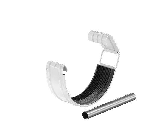 Водосток Aquasistem, система 150x100 - Соединитель желоба с резиновым уплотнителем RR 20 Мраморно-белый купить в Камышине