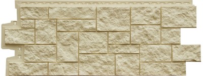 Фасадная панель Grand Line Дикий камень Стандарт бежевый