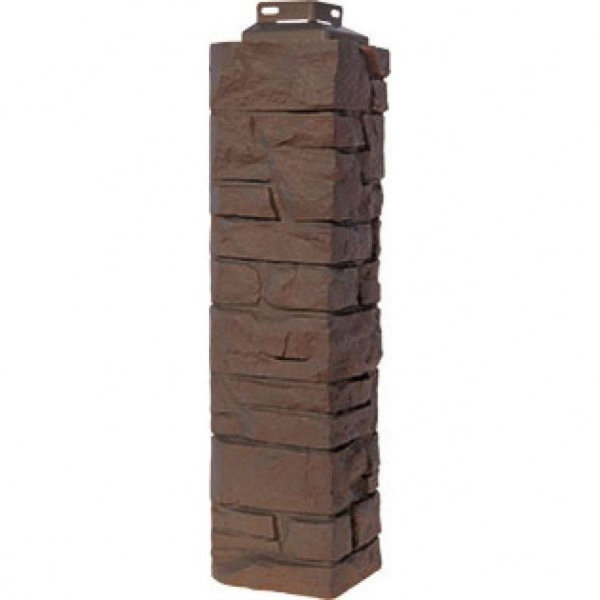 Цокольный сайдинг FineBer – Серия “Скала”, Угол наружный Желто-коричневый купить в Камышине