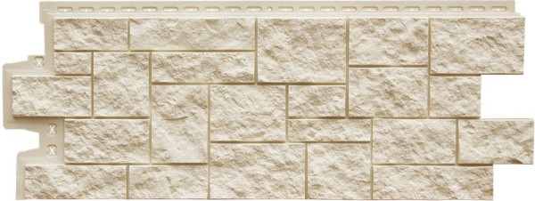 Фасадная панель Grand Line Дикий камень Стандарт молочный купить в Камышине