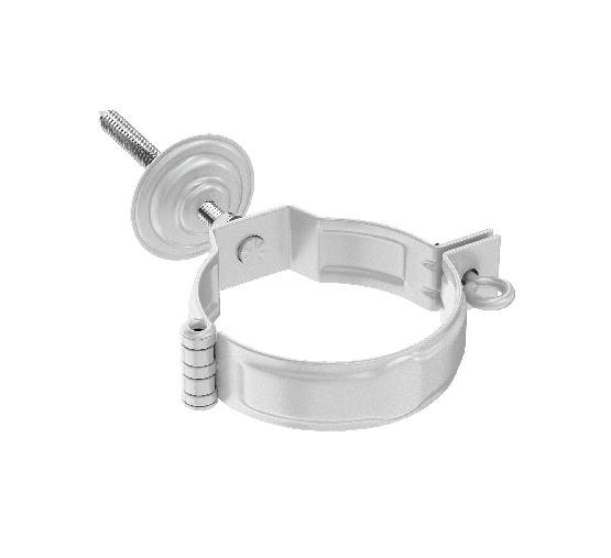 Водосток Aquasistem, система 125x90 - Комплект крепления трубы RR 20 Мраморно-белый купить в Камышине