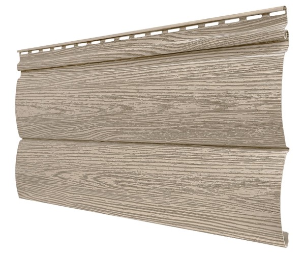 Виниловый сайдинг tecos, серия lux - оцилиндрованный брус двойной, - сибирский кедр купить в Камышине