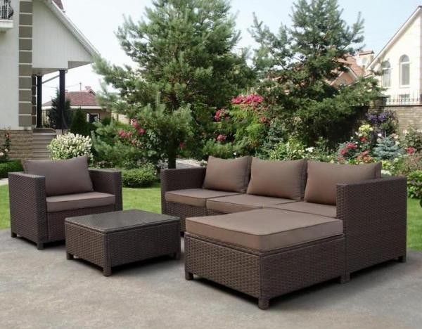 Комплект мебели AFINA плетеной из иск. ротанга YR821A Brown/Beige купить в Камышине