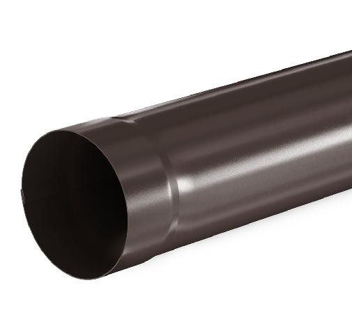 Водосток Aquasistem, система 125x90 - Труба водосточная 1.00м RR 32 Тёмно Коричневый купить в Камышине