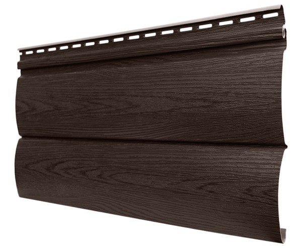 Виниловый сайдинг tecos, серия lux - оцилиндрованный брус двойной, - бразильская вишня купить в Камышине