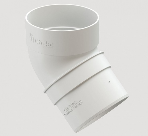 Колено 45˚ПВХ Docke STANDART пломбир купить в Камышине