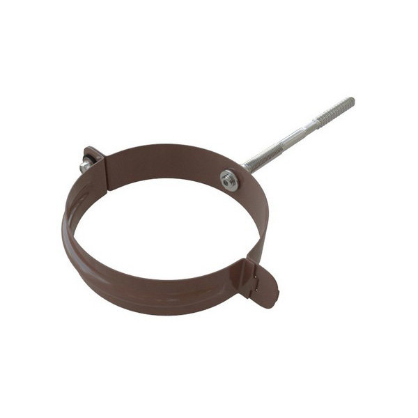 Водосток Альта-Профиль Метал – Хомут трубы металлический (коричневый) купить в Камышине