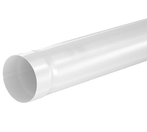 Водосток Aquasistem, система 125x90 - Труба водосточная 3.00м RR 20 Мраморно-белый купить в Камышине