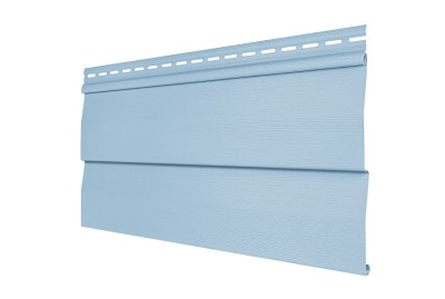 Виниловый сайдинг Tecos - корабельный брус, голубой