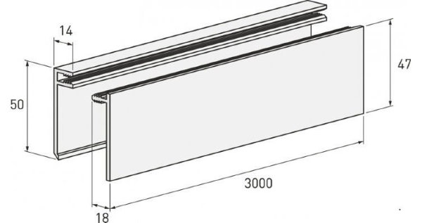 Планка финишная темная купить в Камышине